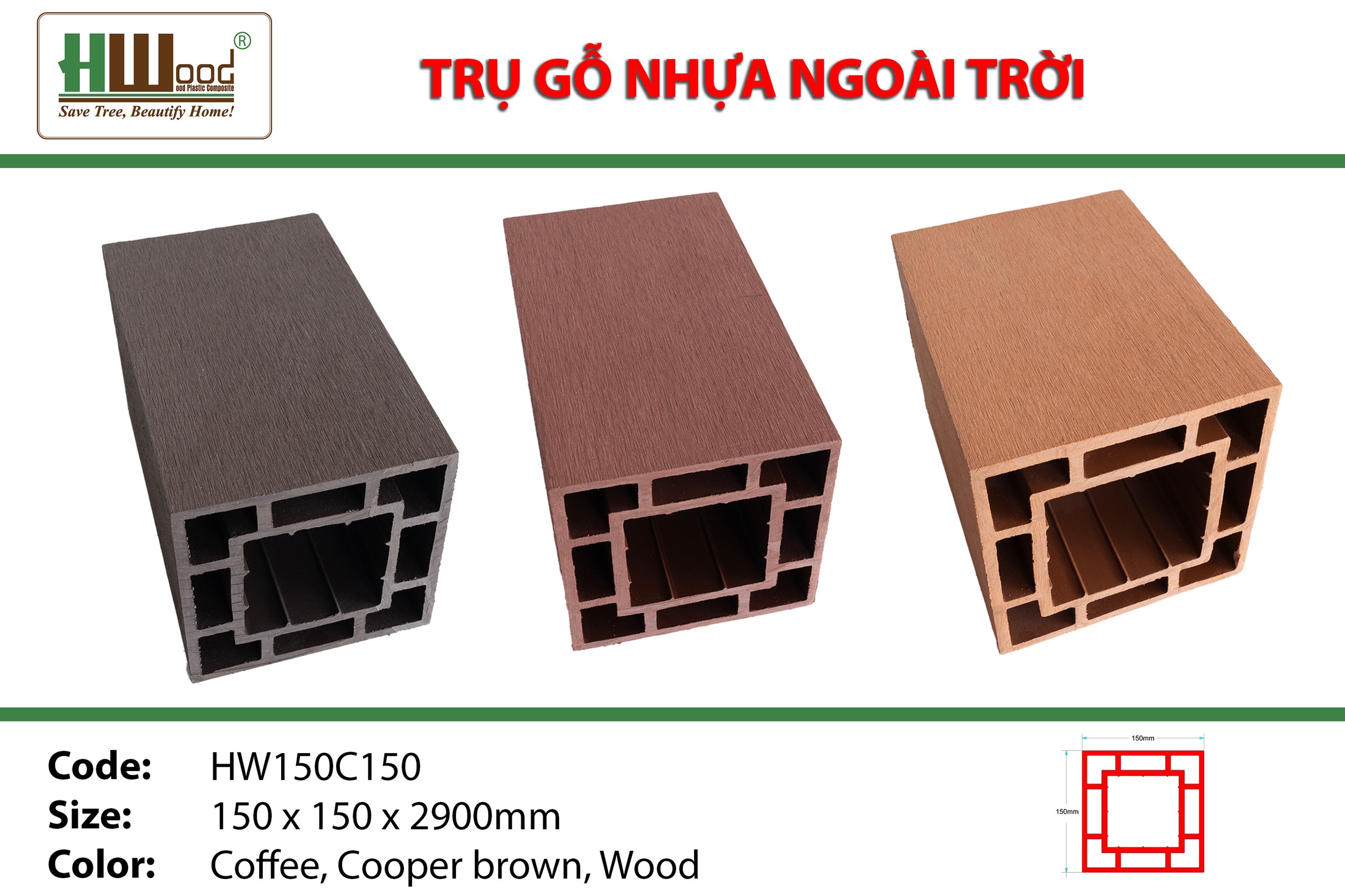 Thanh lam trụ hwood ngoài trời  tân uyên Bình dương