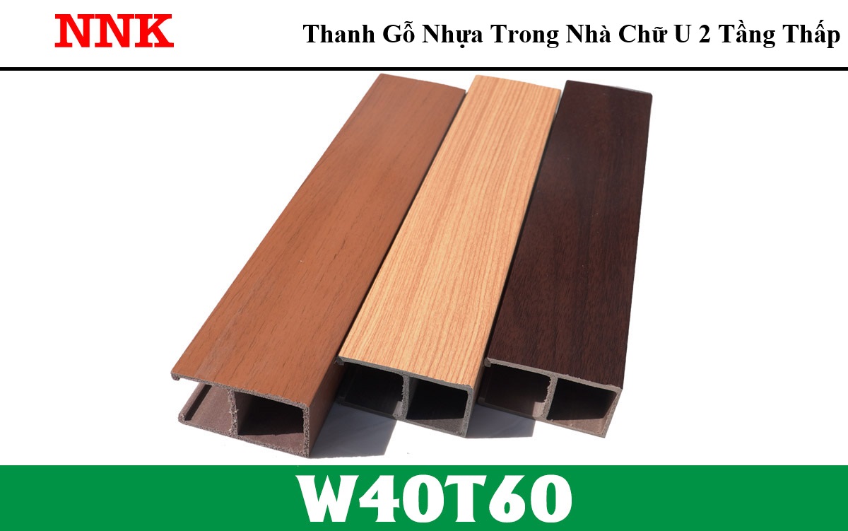 THANH LAM GỖ NHỰA TRONG NHÀ CHỮ U Thấp